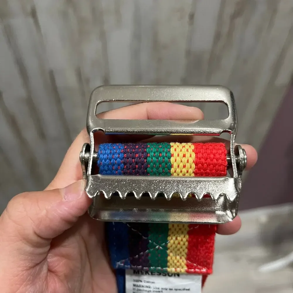 McKesson Rainbow Gait Belt 100% Cotton One Size Fits Most